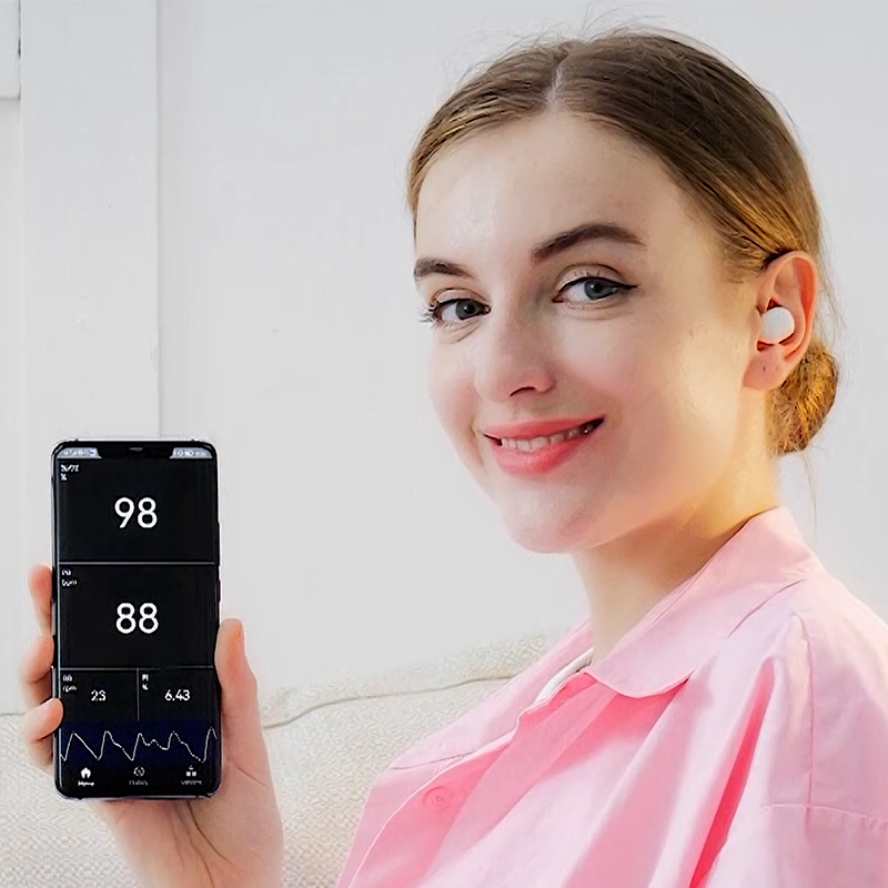 In-ear blood oxygen measurement with SPO2 PR RR respiratory rate PI (2)